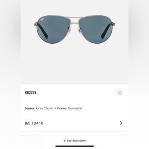 Ray-Ban Pilot Aviators Grey/Gunmetal